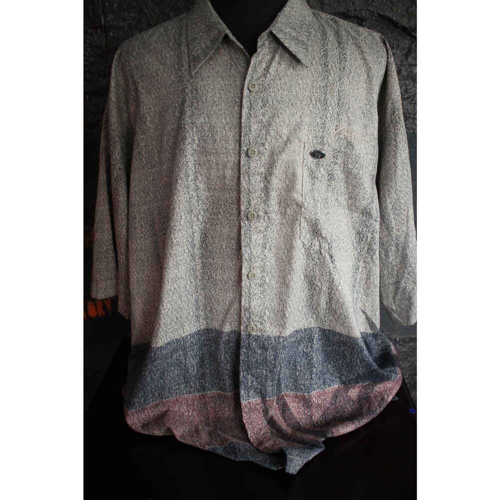 Phat Farm Button Up Shirt XXXL Abstract Pattern Hip Hop Streetwear Short Sleeve